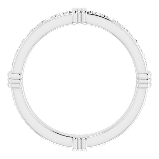 0.72 ct. Round Diamond Stackable Eternity Band-VIRABYANI